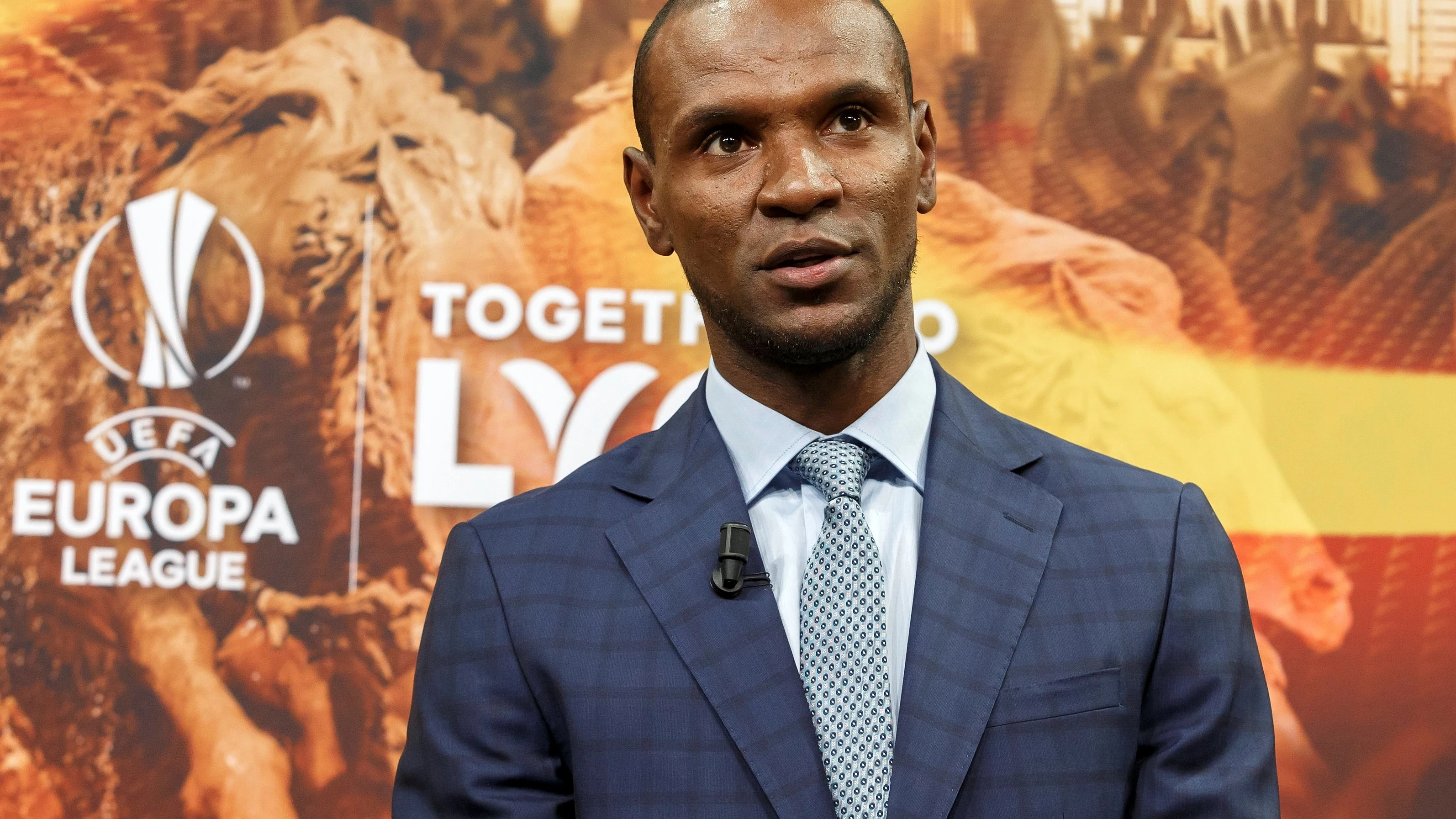 Eric Abidal, en un acto de presentación de la UEFA