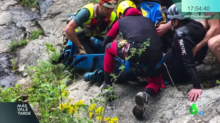 Rescate en una montaña.