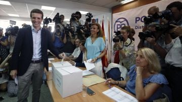 El candidato a la presidencia del PP Pablo Casado