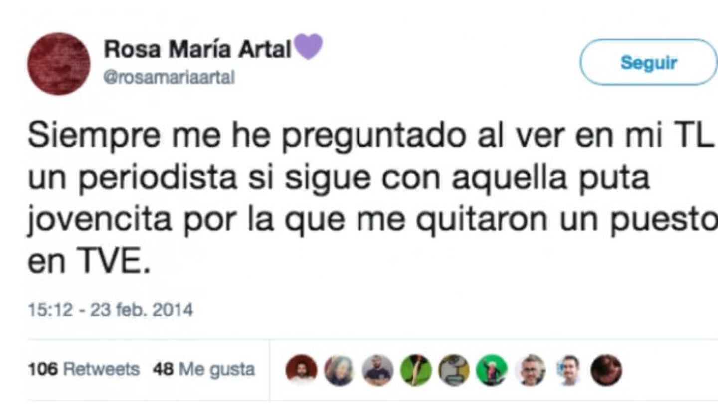 Tweet de Rosa Mar&iacute;a Artal, propuesta para el Consejo de RTVE.