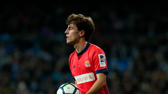 Álvaro Odriozola, en un partido con la Real Sociedad Álvaro Odriozola, en un partido con la Real Sociedad