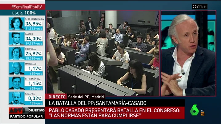 Eduardo Inda: "Los 'cospedalistas' ya han recibido la orden de Cospedal de votar a Casado en el Congreso del PP"