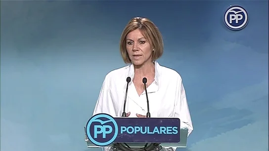 Cospedal no aspira a "ninguna responsabilidad" tras perder las primarias del PP: "Toca abrir un período de reflexión" Cospedal no aspira a "ninguna responsabilidad" tras perder las primarias del PP: "Toca abrir un período de reflexión"