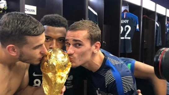 Lucas, Lemar y Griezmann, los tres jugadores del Atlético campeones del mundo Lucas, Lemar y Griezmann, los tres jugadores del Atlético campeones del mundo