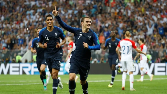 Griezmann celebra su gol de penalti Griezmann celebra su gol de penalti