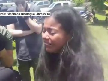 Una de las estudiantes que sufrieron el ataque de los paramilitares en Nicaragua Una de las estudiantes que sufrieron el ataque de los paramilitares en Nicaragua