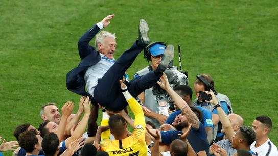 Selección francesa celebrando la victoria Selección francesa celebrando la victoria