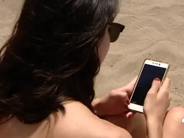 móvil en la playa móvil en la playa