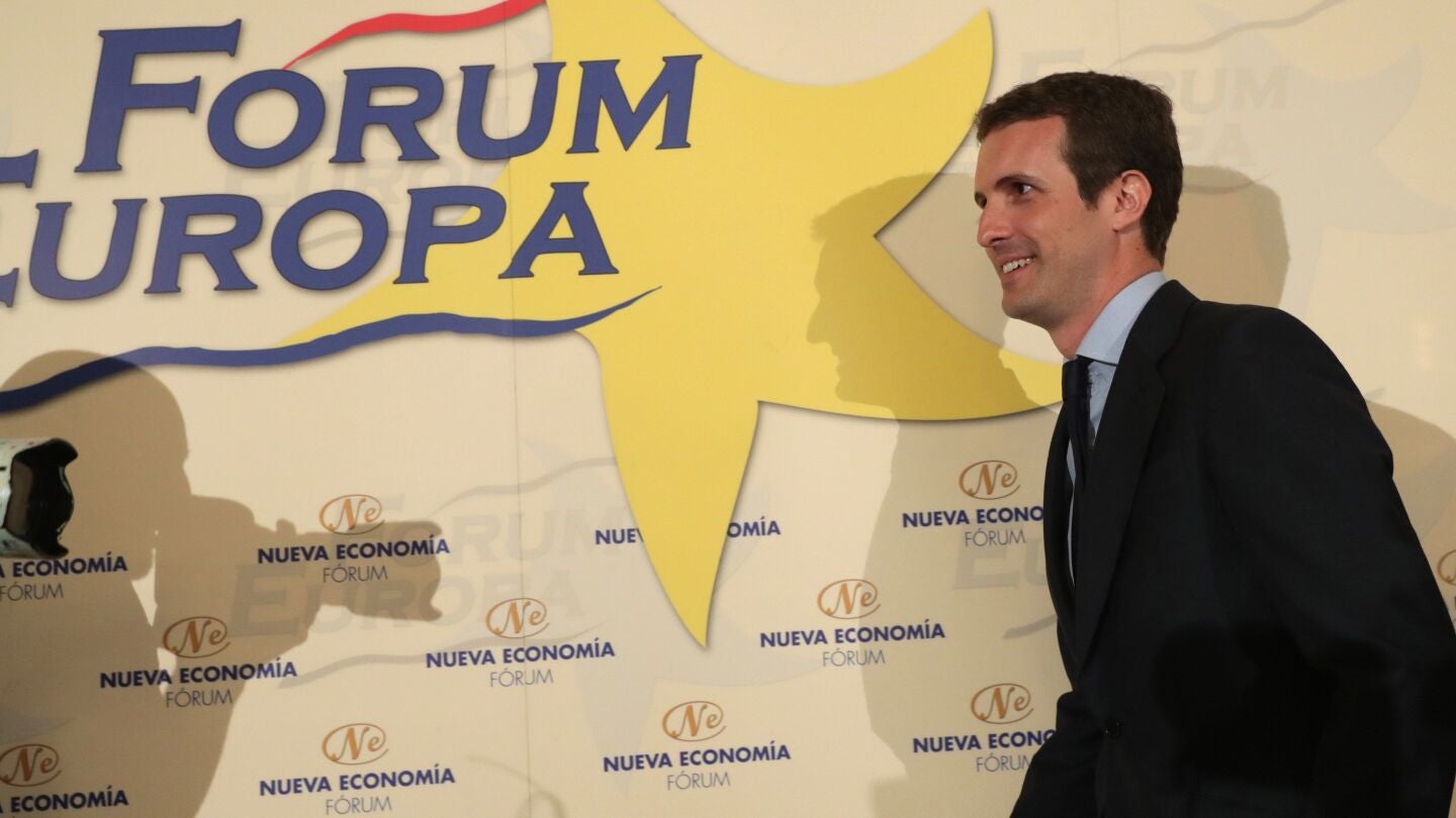 El candidato a la Presidencia del PP Pablo Casado