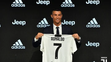 Cristiano Ronaldo, en su presentación con la Juventus