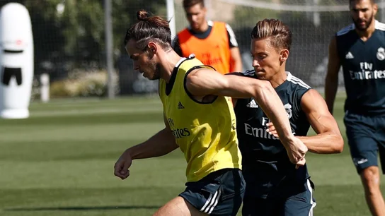 Gareth Bale durante un entrenamiento Gareth Bale durante un entrenamiento