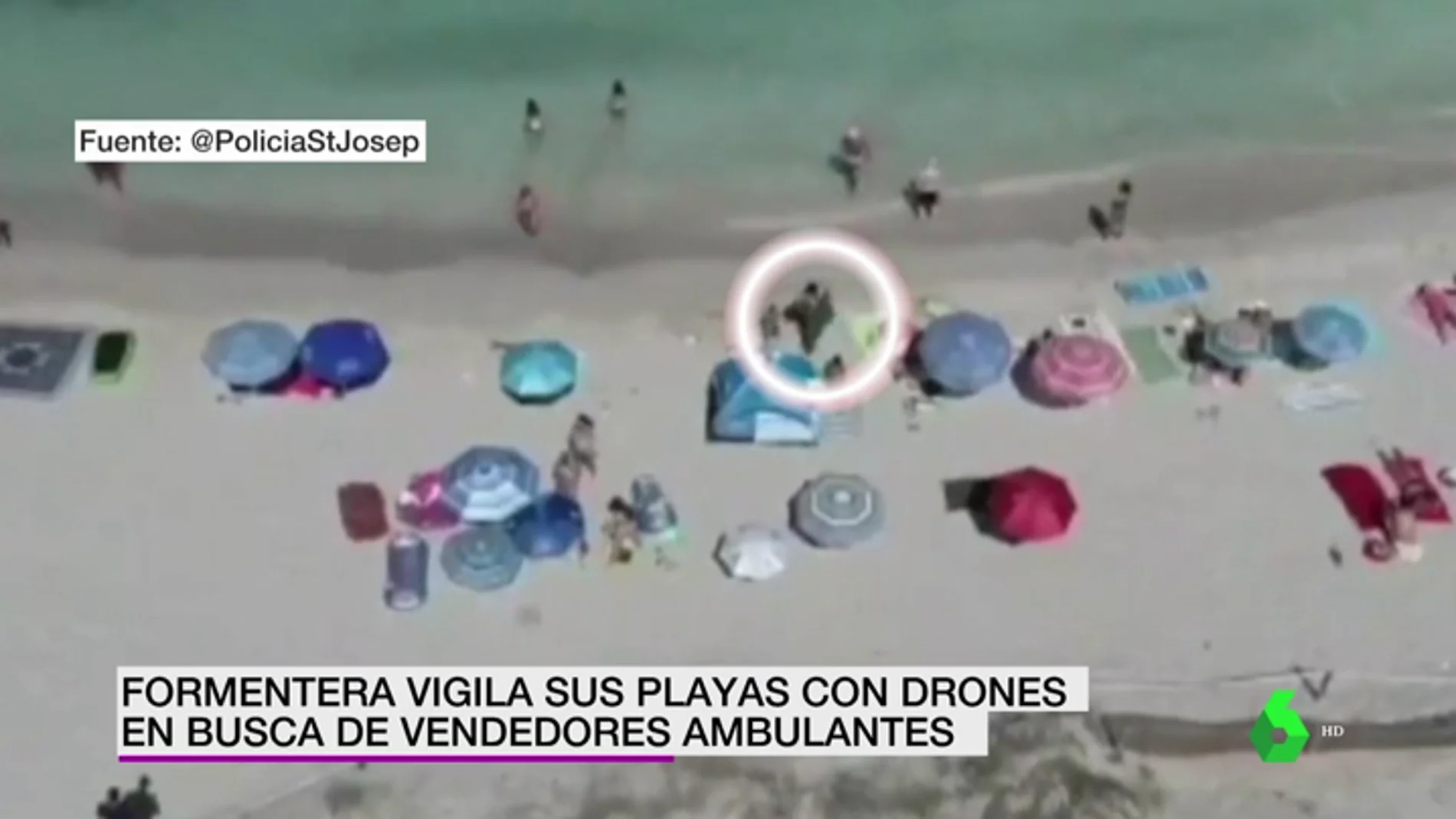 Drones en la playa de Formentera