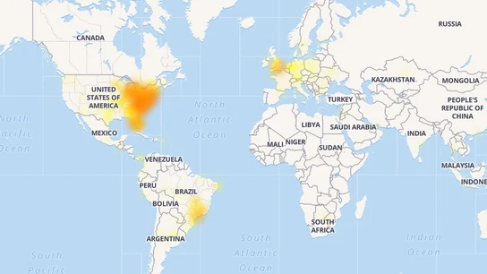 Zonas afectadas por la caída de Facebook Zonas afectadas por la caída de Facebook