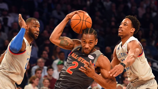 Leonard y DeRozan durante el All Star Leonard y DeRozan durante el All Star