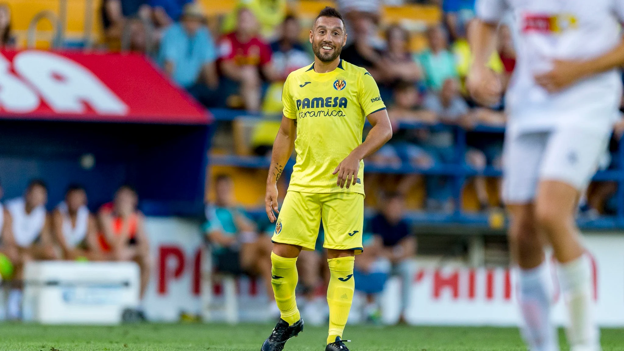 Cazorla, en un partido con el Villarreal