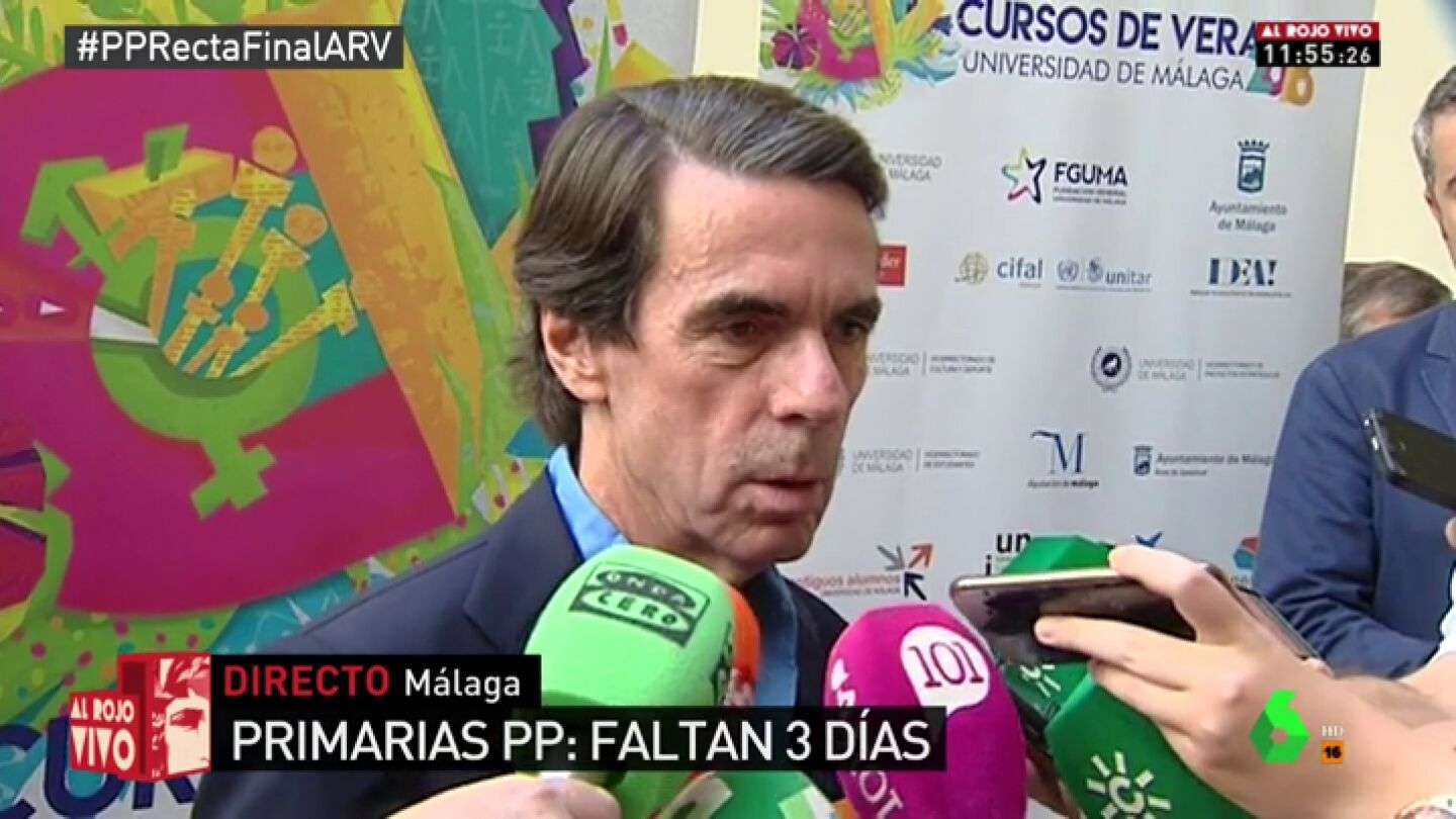 El expresidente del Gobierno Jos&eacute; Mar&iacute;a Aznar