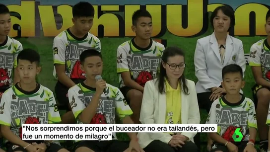 Los niños de la cueva de Tailandia hablan del rescate: "Cuando vimos al primer buzo, fue milagroso" Los niños de la cueva de Tailandia hablan del rescate: "Cuando vimos al primer buzo, fue milagroso"