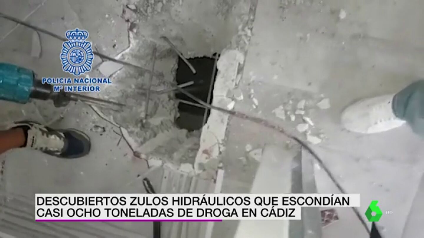 Zulo hidr&aacute;ulico utilizado para esconder droga