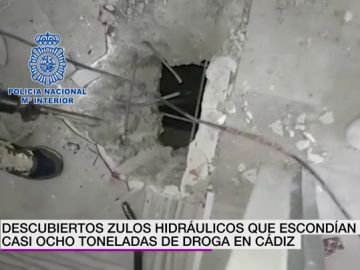 Zulo hidráulico utilizado para esconder droga Zulo hidráulico utilizado para esconder droga