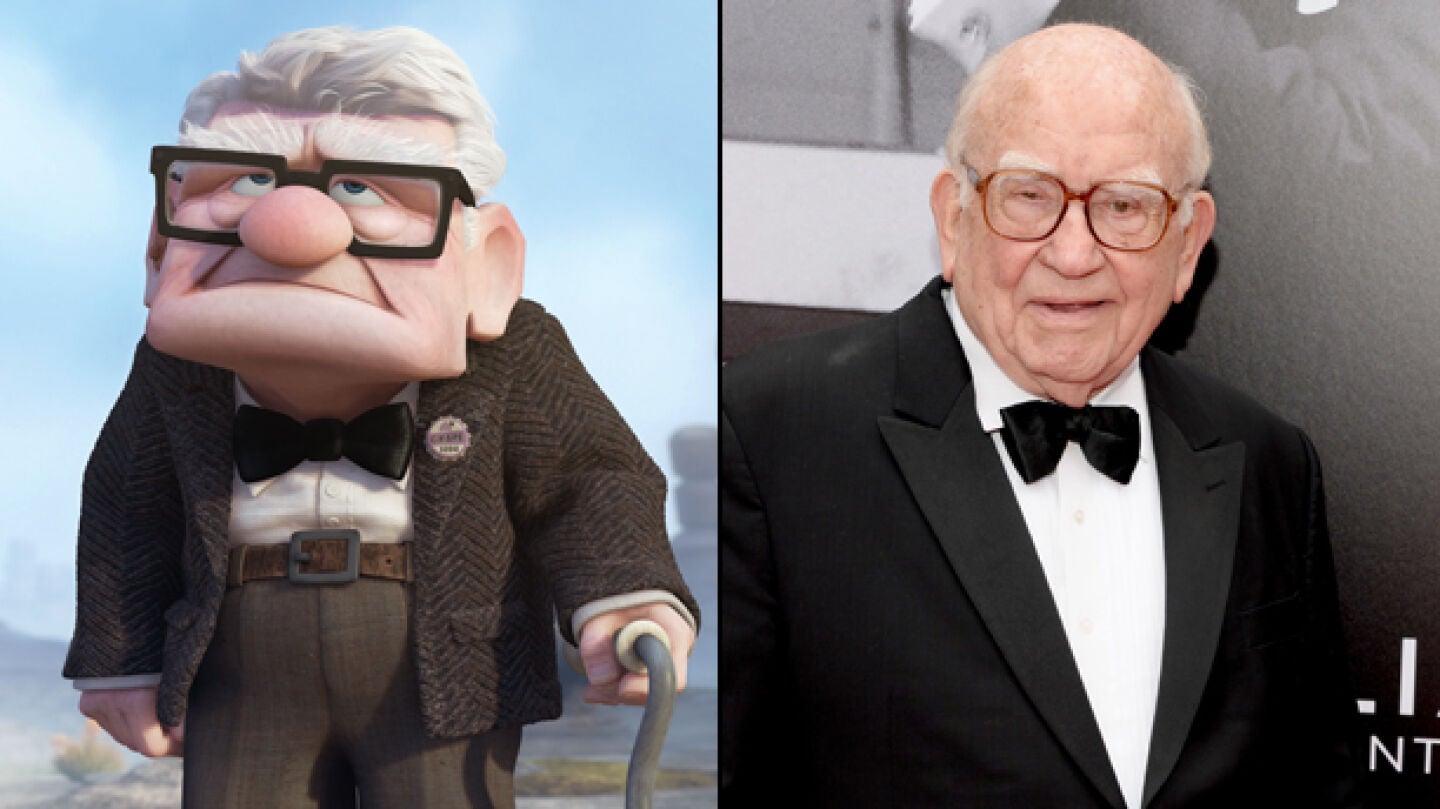 Ed Asner y su personaje en 'Up'