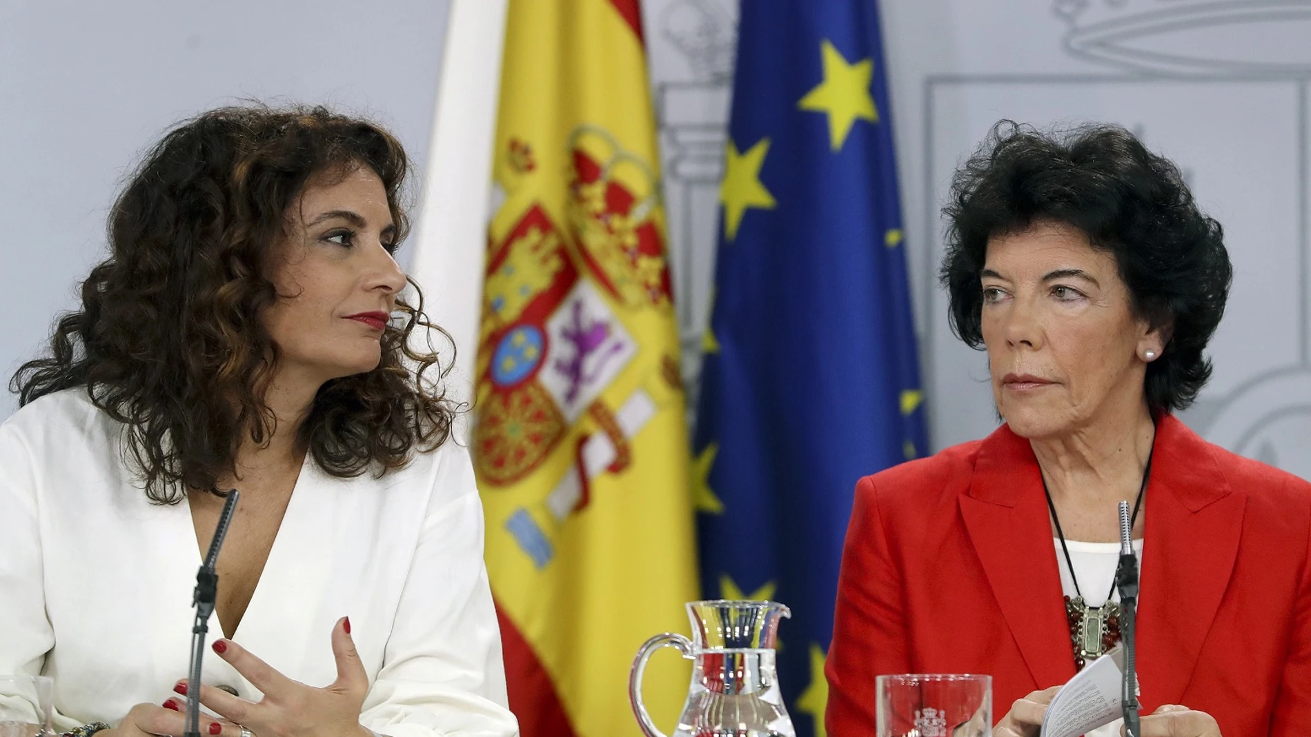 Montero y Celaá en la rueda de prensa tras el Consejo de Ministros