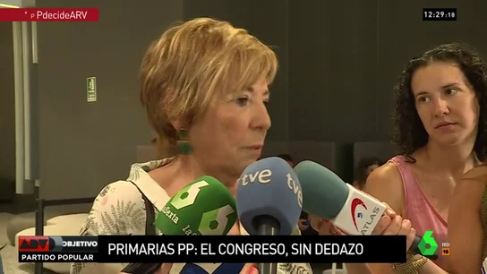 Celia Villalobos ante los medios de comunicación Celia Villalobos ante los medios de comunicación