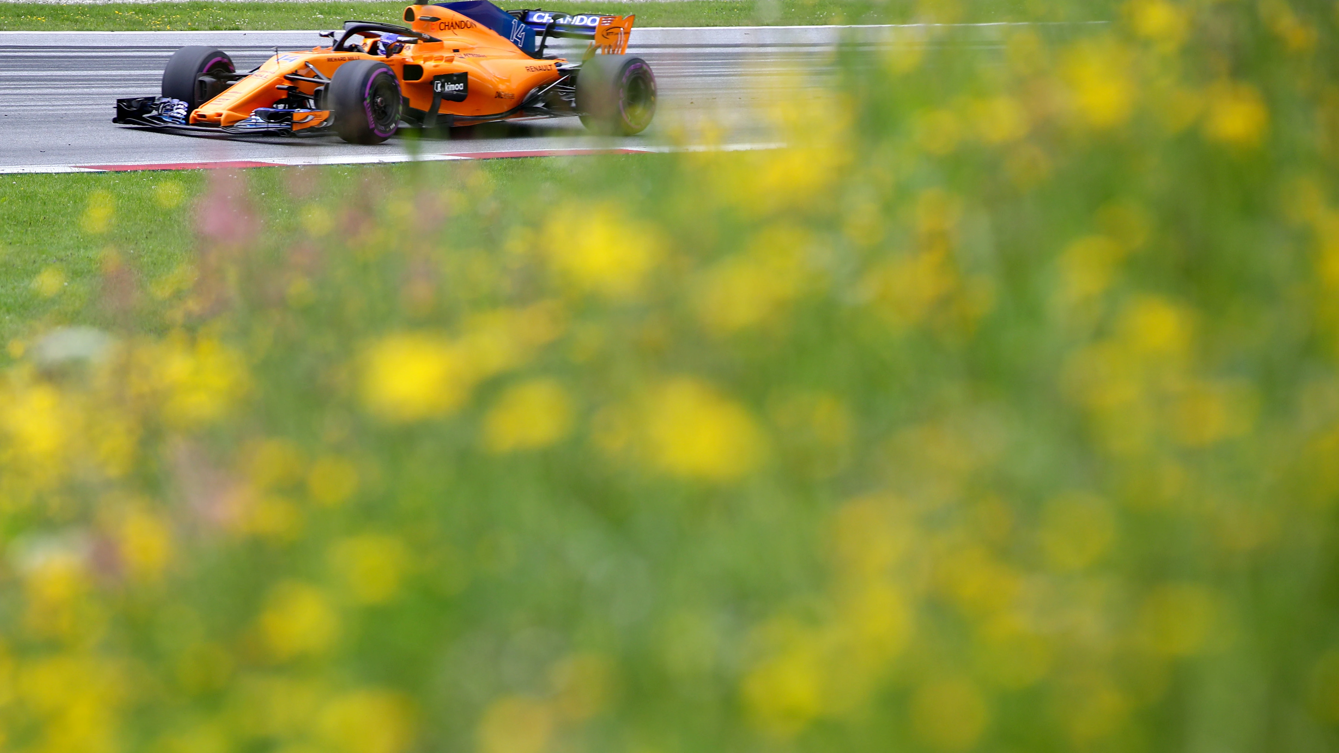 Fernando Alonso rueda con su McLaren