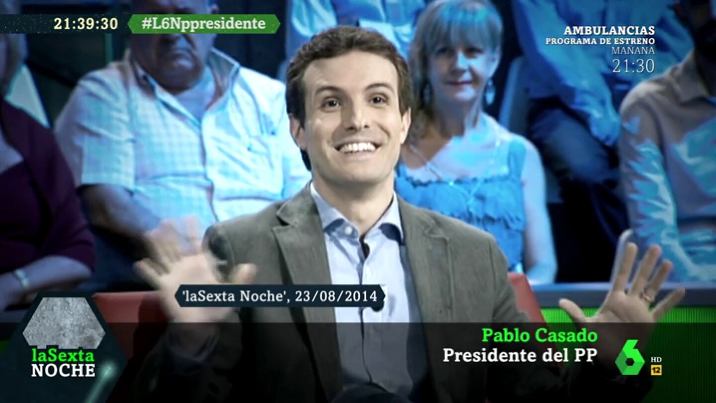 Recopilamos las intervenciones m&aacute;s destacadas de Casado en laSexta Noche: "El PP no pretende ser simp&aacute;tico, pretende arreglar la crisis"
