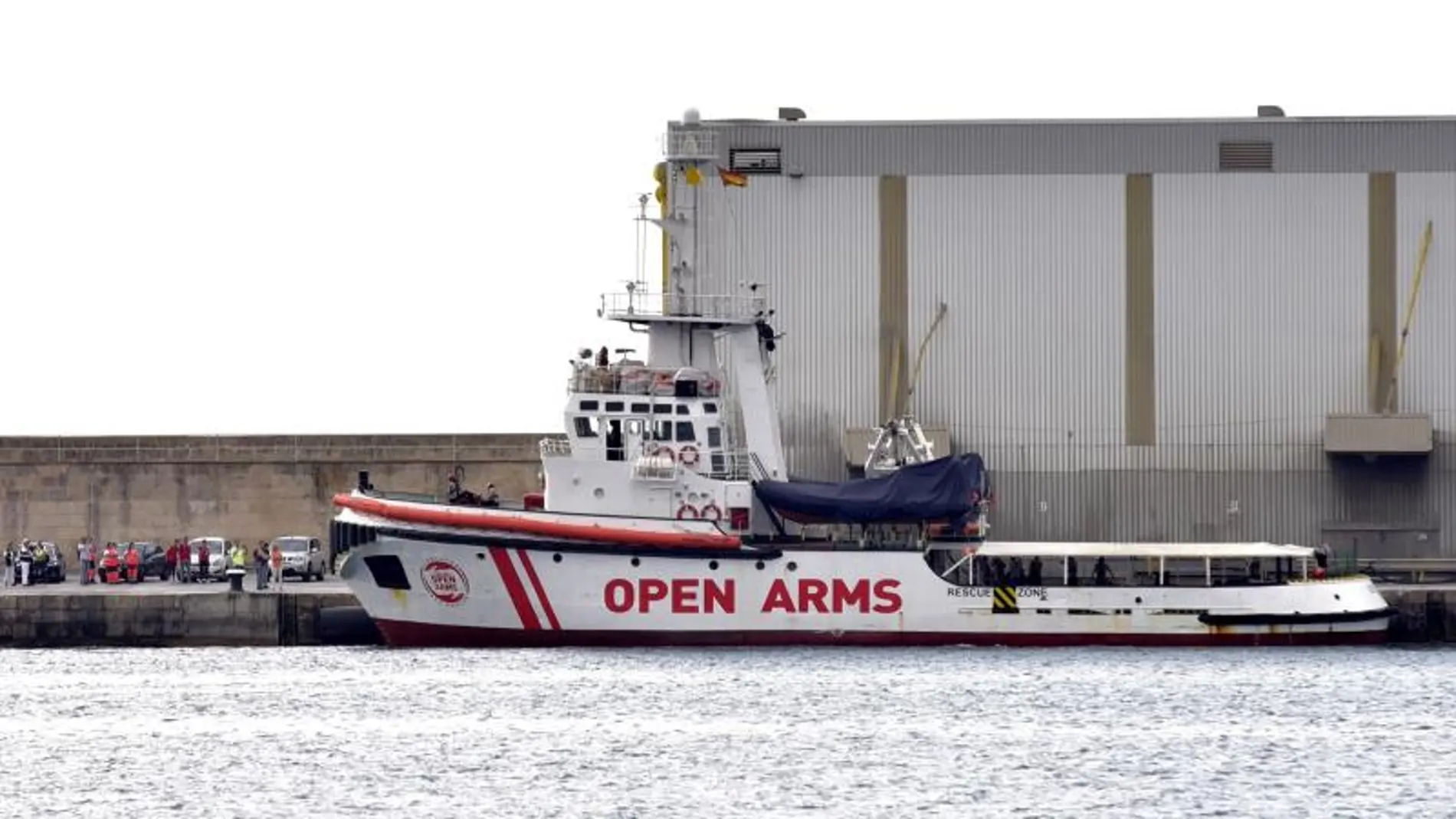 Vista del barco de la Organización de Salvamento Open Arms