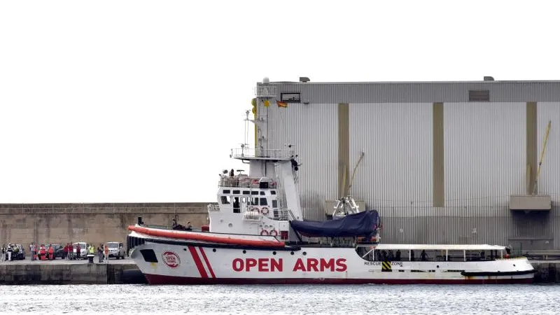 Vista del barco de la Organización de Salvamento Open Arms