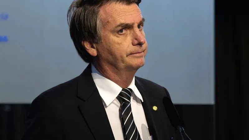 En la imagen, el candidato ultraderechista brasileño, Jair Bolsonaro