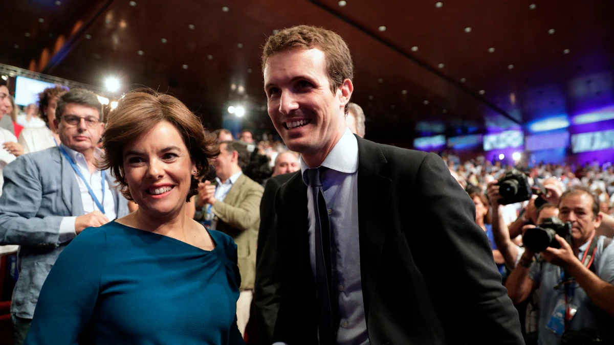 Soraya Sáenz de Santamaría y Pablo Casado