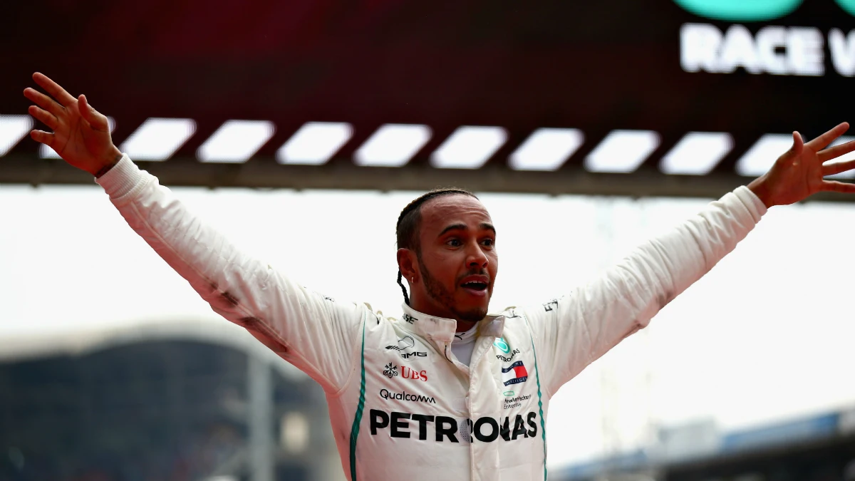 Lewis Hamilton celebra una victoria