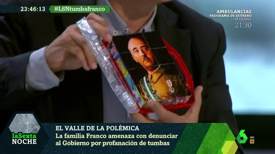 Xavier Sardà explica la exhumación de Franco con un rompecabezas del dictador: "Cuesta, pero se va" Xavier Sardà explica la exhumación de Franco con un rompecabezas del dictador: "Cuesta, pero se va"