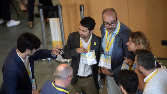 Miembros del PDeCAT reunidos en la asamblea del partido Miembros del PDeCAT reunidos en la asamblea del partido