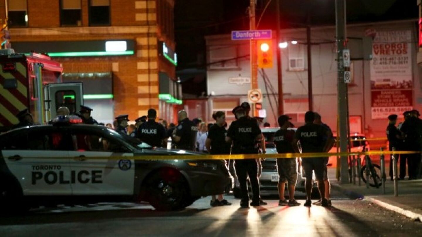 Inmediaciones del lugar del Tiroteo en Toronto