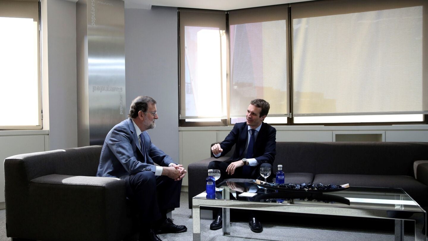 Reuni&oacute;n de Pablo Casado y Mariano Rajoy