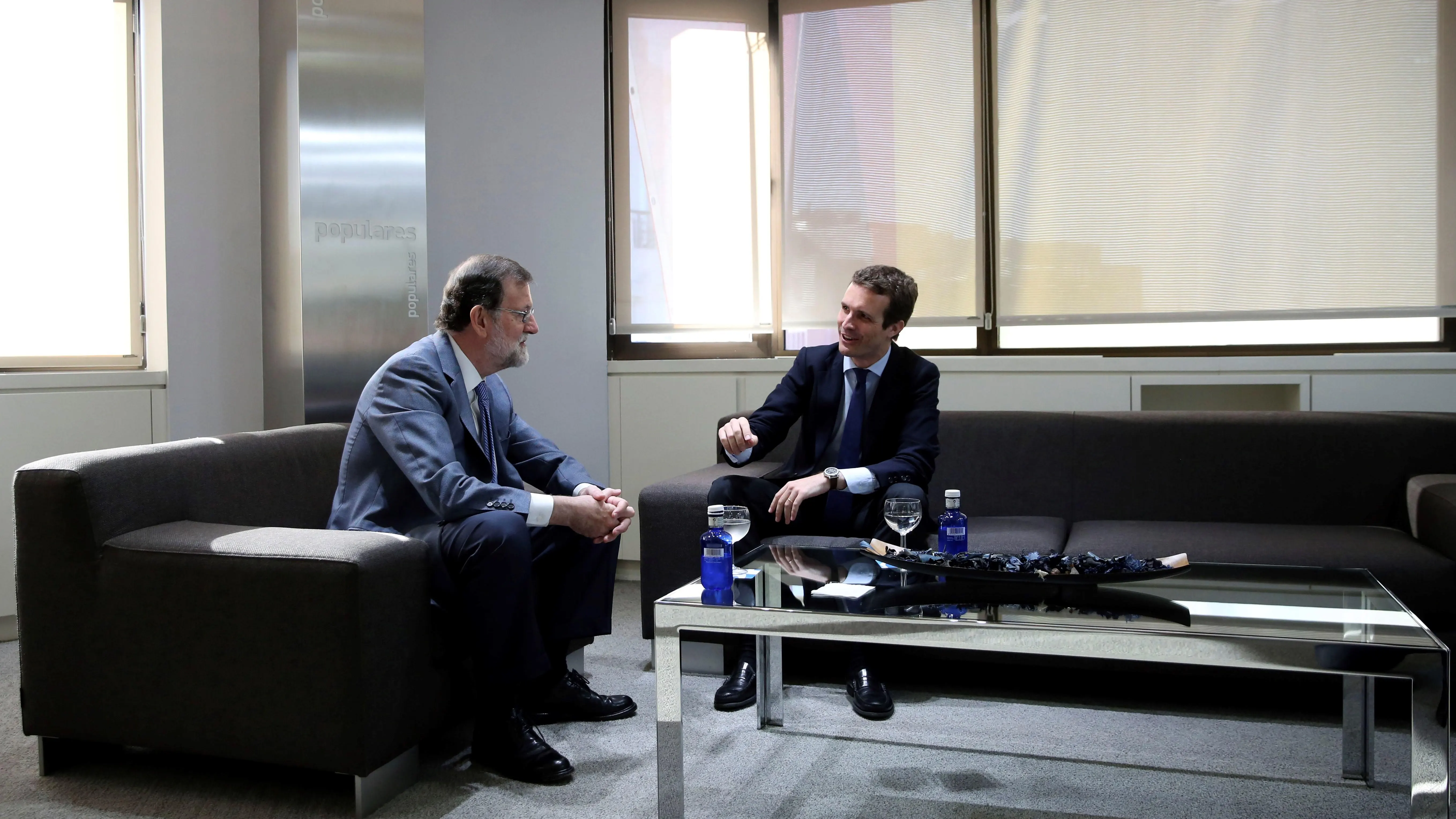 Reunión de Pablo Casado y Mariano Rajoy