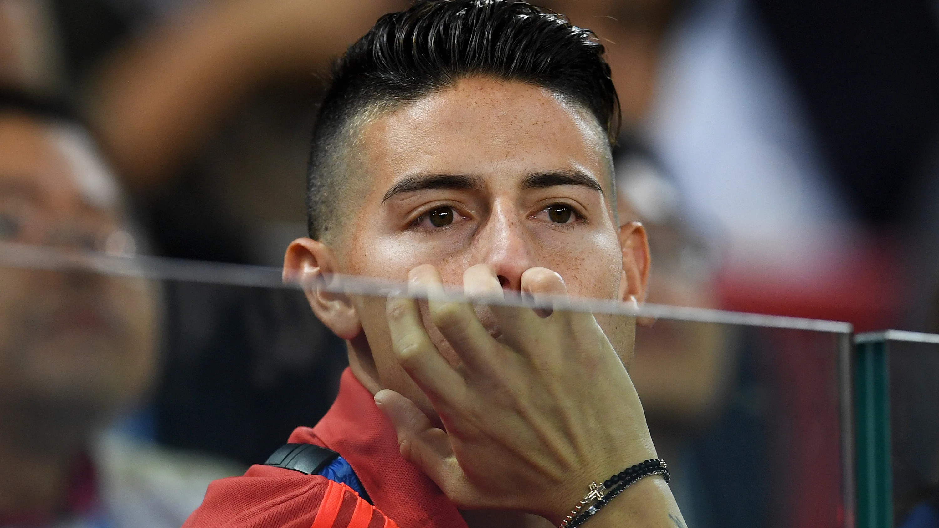 James Rodríguez durante el Colombia-Inglaterra