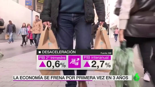 La economía se frena por primera ven en tres años La economía se frena por primera ven en tres años