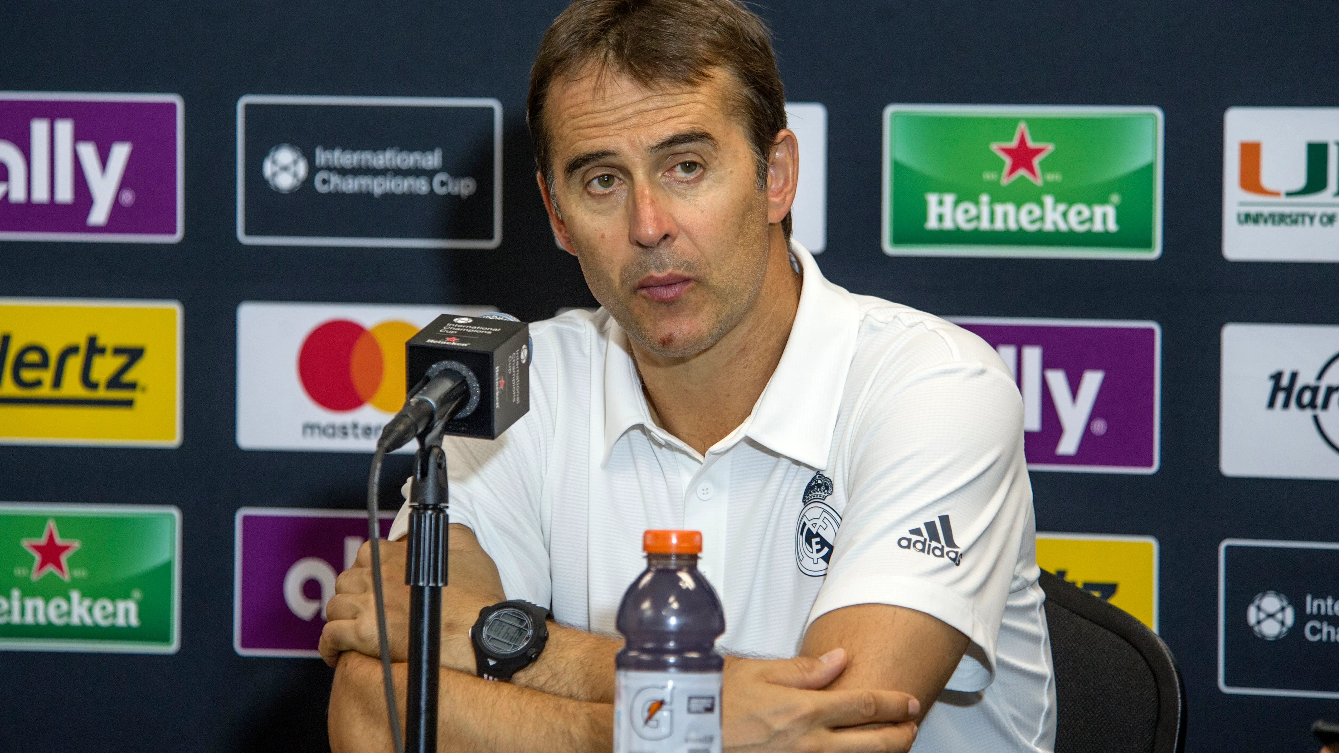 Julen Lopetegui en rueda de prensa