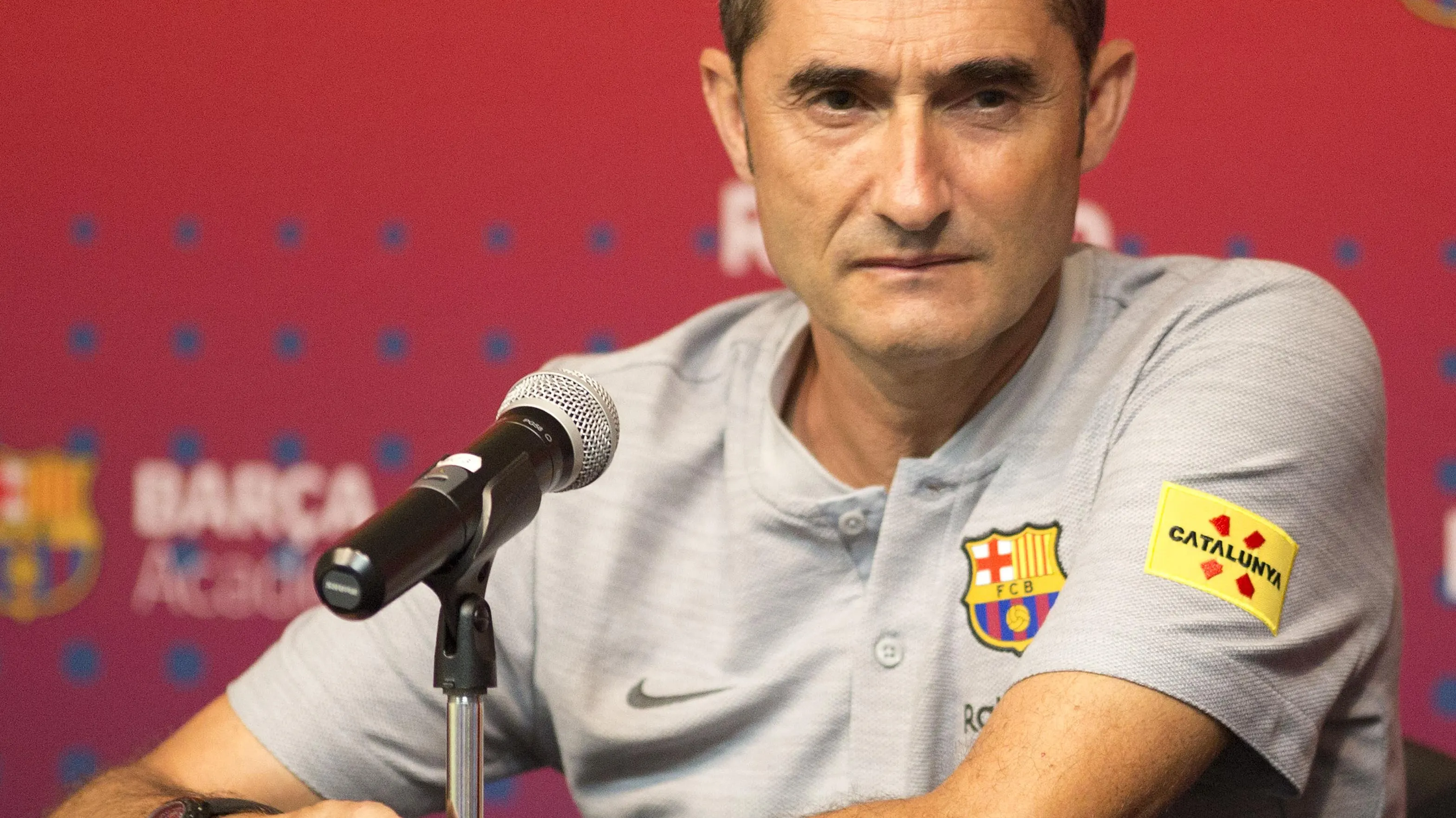 Ernesto Valverde en rueda de prensa