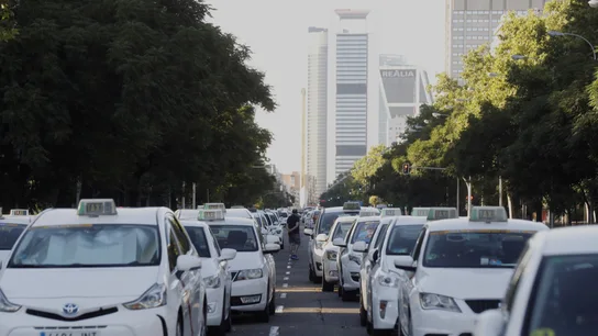 Las protestas de los taxistas españoles contra la proliferación de licencias VTC. Las protestas de los taxistas españoles contra la proliferación de licencias VTC.