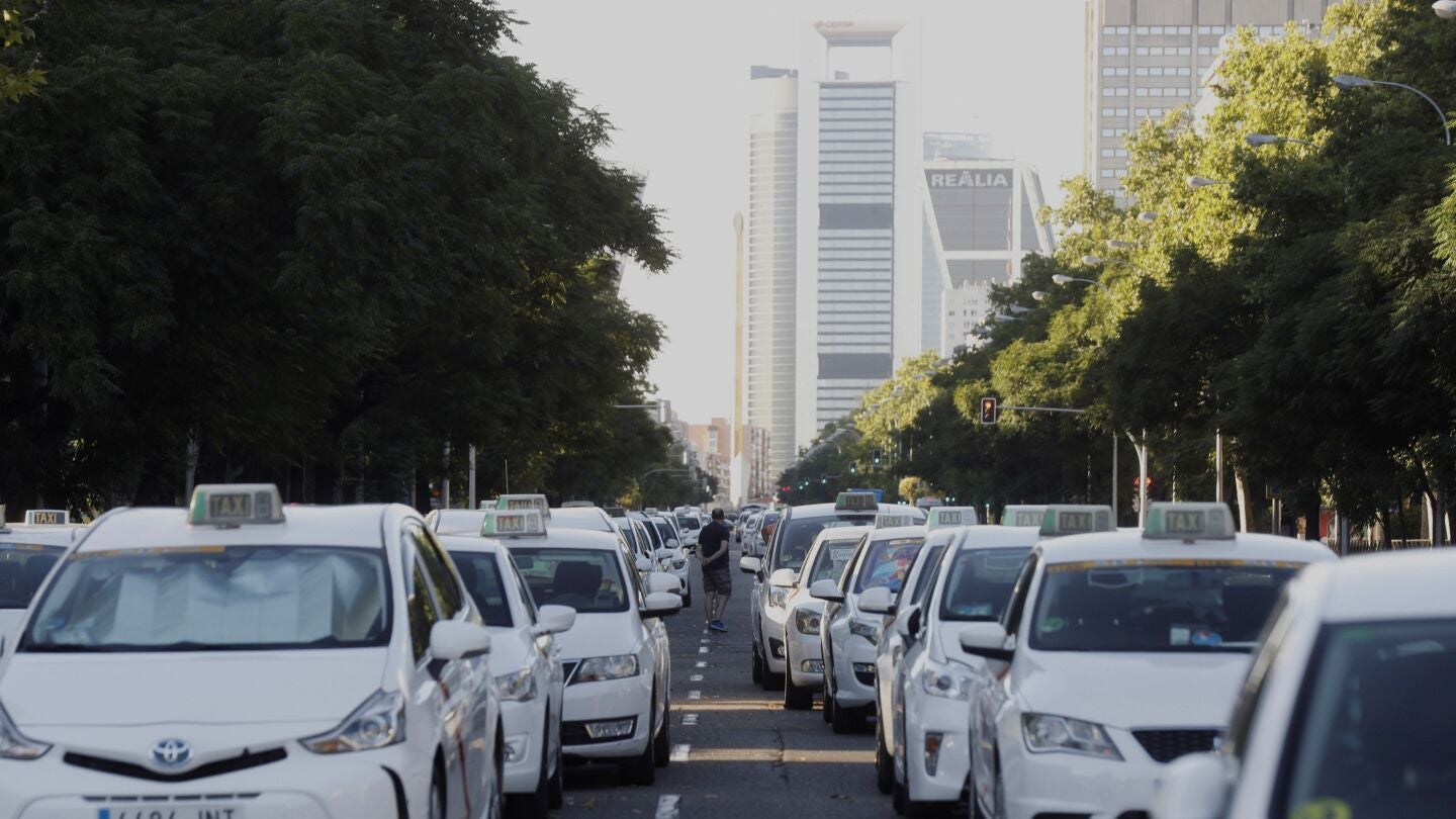 Las protestas de los taxistas espa&ntilde;oles contra la proliferaci&oacute;n de licencias VTC.