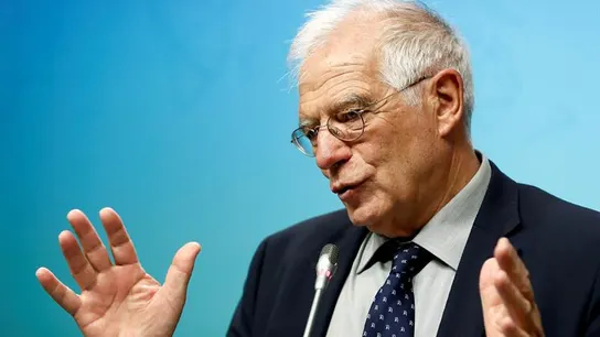 El candidato del PSOE al Parlamento Europeo, Josep Borrell Josep Borrell en una rueda de prensa
