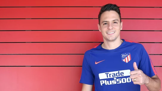 Arias, en su primer entrenamiento con el Atleti Arias, en su primer entrenamiento con el Atleti