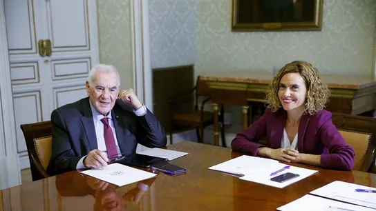 La ministra de Política Territorial, Meritxell Batet, y el conseller catalán de Acción Exterior, Ernest Maragall La ministra de Política Territorial, Meritxell Batet, y el conseller catalán de Acción Exterior, Ernest Maragall
