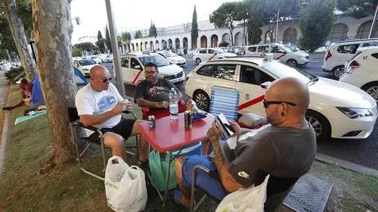 Las protestas de los taxistas españoles contra la proliferación de licencias VTC Las protestas de los taxistas españoles contra la proliferación de licencias VTC
