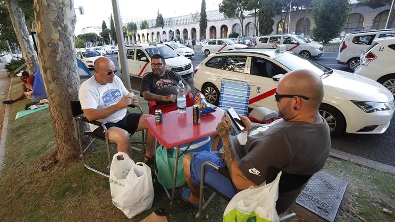 Las protestas de los taxistas españoles contra la proliferación de licencias VTC