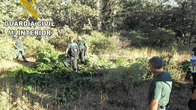 En la imagen la Guardia Civil en las proximidades de un cortijo de Busquístar